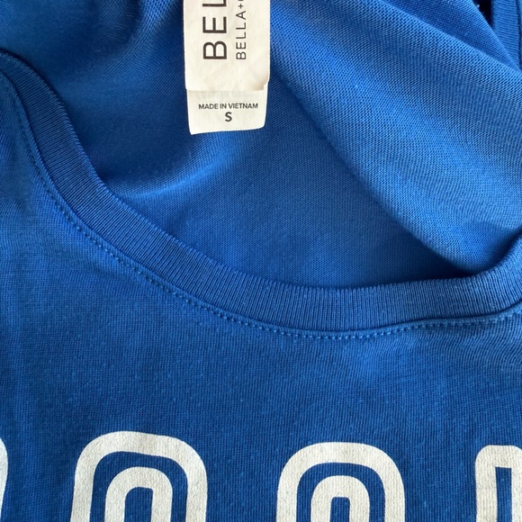 Rogue Bella Canvas Blue Women's Crop Tank Top - Picture 3 of 3